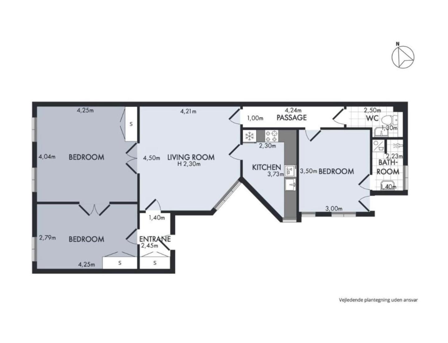 Nyhavn - Luxurious 3-4 Bedroom Lejlighed